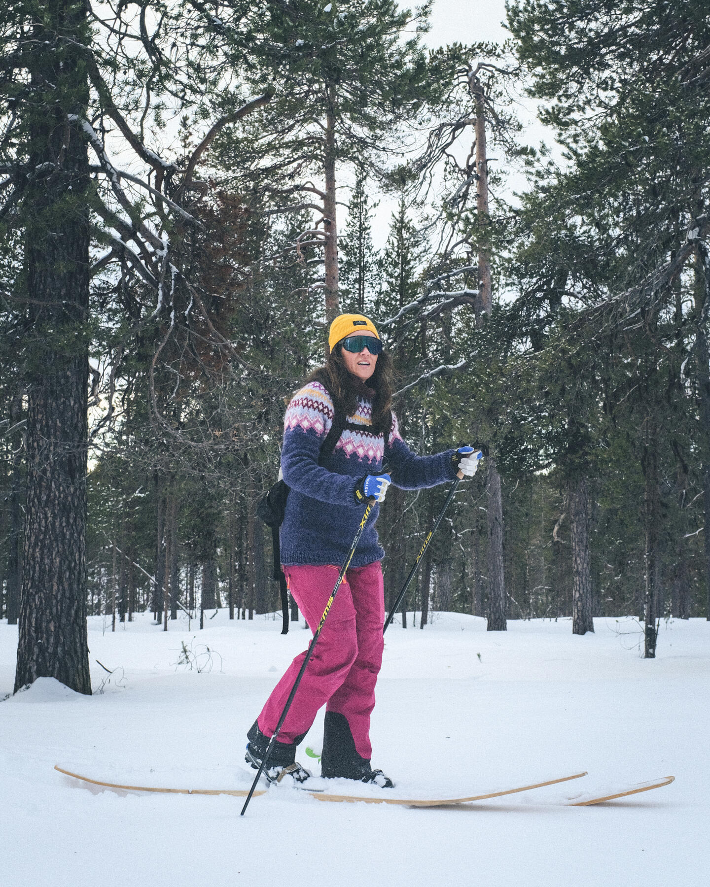 Vårskidåkning i lössnö Turskidåkning